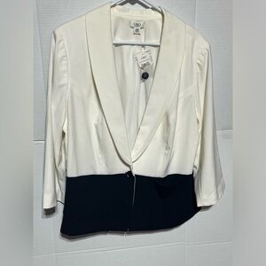CATO CREAM/BLACK COLOR BLOCK CAREER‎ BLAZER 18/20 NWT